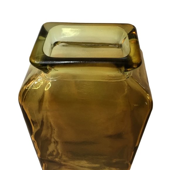 Heavy Gold Color Square Vase Unbranded - Picture 2 of 7
